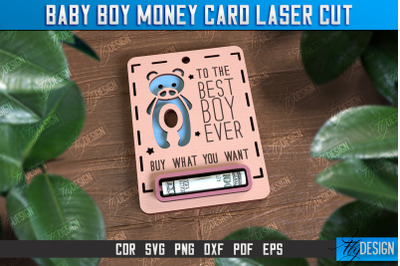 Baby Boy Money Card | Greeting Cards | Money Holder | CNC File