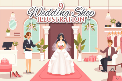 9 Wedding Shop Illustration