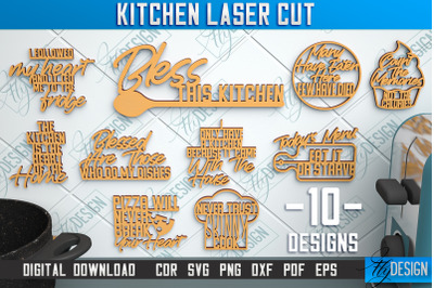 Kitchen Wall Sign Bundle | Wall Inscription | Kitchen Dcor | CNC File