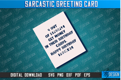 Sarcastic Greeting Card | Sassy Design | Funny &amp;amp; Sarcastic Adult Card