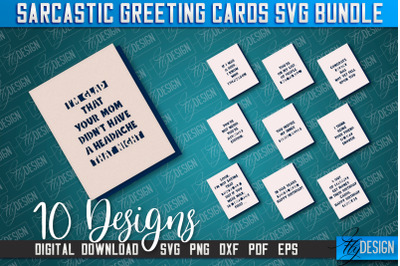 Sarcastic Greeting Card Bundle | Sassy Design | Sarcastic Adult Card