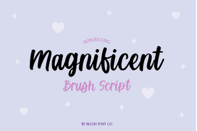 MAGNIFICENT Brush Script Font