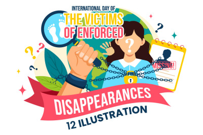 12 Day of the Victims of Enforced Disappearances Illustration