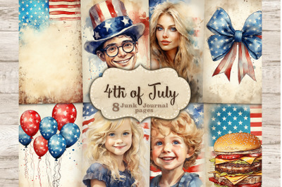 Fourth Of July Junk Journal Pages | Patriotic Printable