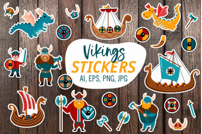 Viking set &2F; Printable Stickers Cricut Design