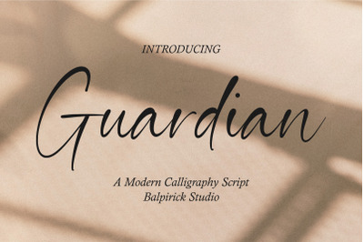 Guardian A Modern Calligraphy Script Font