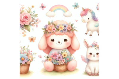 Bundle of Cute floral and animal