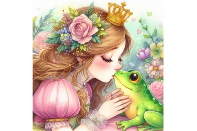 bundle of Fairytale Princess kissing a frog