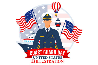 13 United States Coast Guard Day Illustration