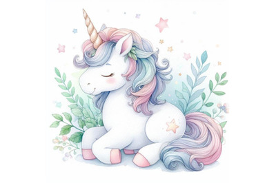 bundle of Unicorn line art for children