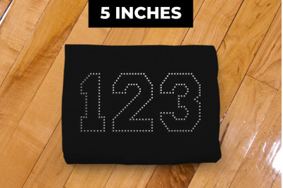 5 Inch Varsity Numbers &amp;amp; Punctuation for Rhinestones | SVG | PNG | DXF