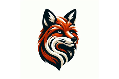 Bundle of Fox head logo minimal modern icon flat vector style