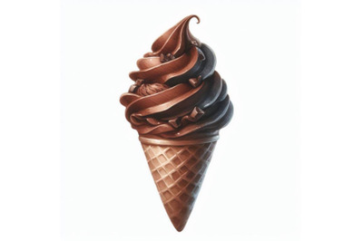 bundle of Chocolate Ice cream cone on a white background