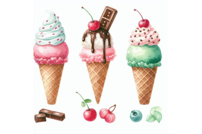 bundle of Ice cream clipart