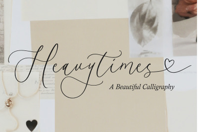 Heavytimes Heart &amp; Tail Beautiful Calligraphy Font