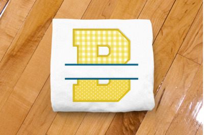 Varsity Letter B Split | Applique Embroidery