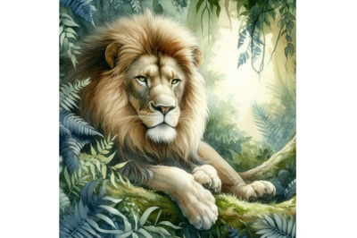 bundle of Lion in the deep jungles