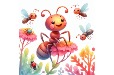 bundle of funny ant cartoon