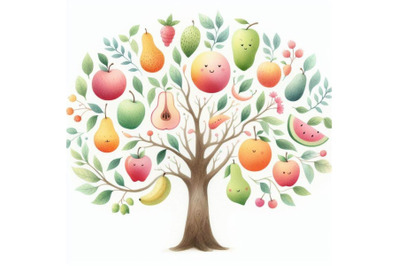 bundle of Whimsical fruit tree