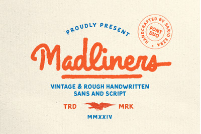 Madliners - Rough Font Duo