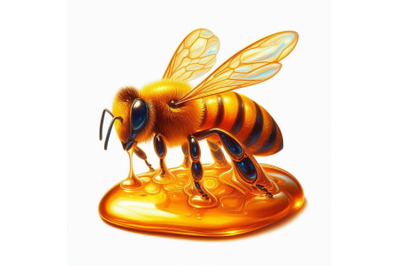 Bundle of shiny honey bee