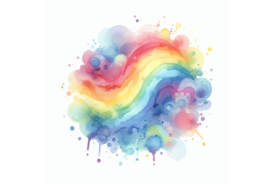 bundle of Rainbow liquid paint splash