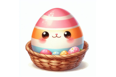 Bundle of Watercolor Cute easter egg