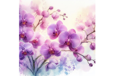 bundle of Beautiful purple orchid flower