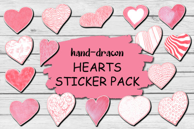 Red Hearts Sticker Pack