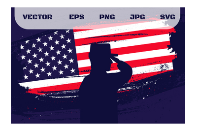 Veteran&#039;s Day Flag Concept Illustration