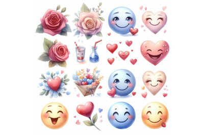 bundle of different Valentine s day smiley