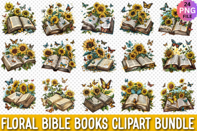 Bible Books Sublimation Clipart Bundle