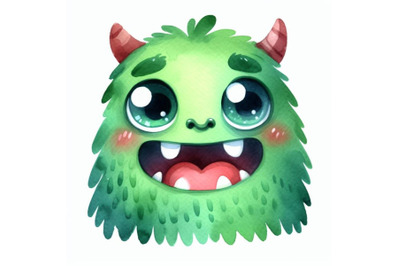 bundle of a green cartoonish monster face