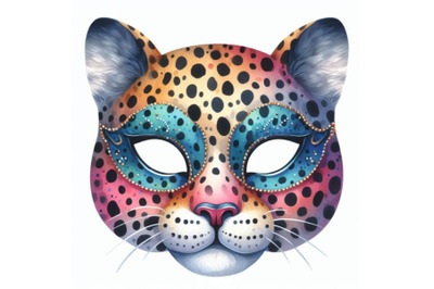 Bundle of Spotty leopard mask. Cutout animal mask for kids to wear