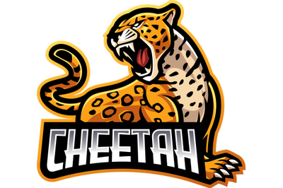 Cheetah esport mascot logo design