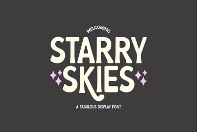 STARRY SKIES Retro Display Font