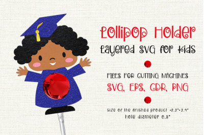 Little Girl | Graduation Lollipop Holder | Paper Craft Template