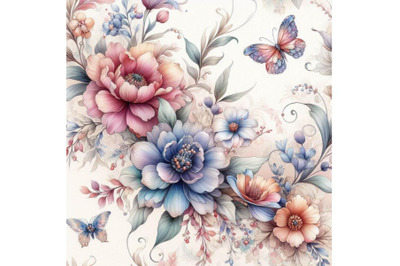 bundle of beautiful floral pattern