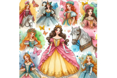 Bundle of princess in different costumes