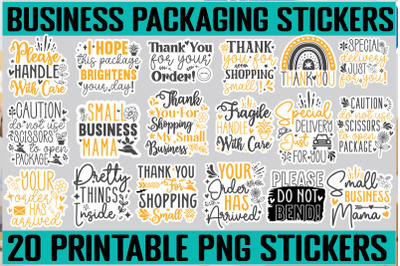 Business Packaging Sticker SVG Bundle