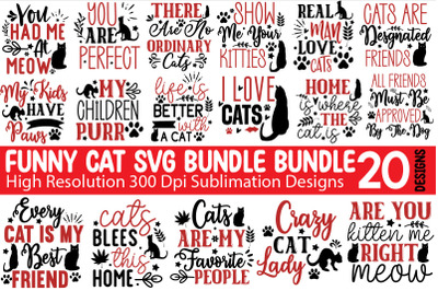 Cat SVG Bundle, Cat SVG Cut File,Cat SVG Bundle,Funny Cat SVG Bundle,