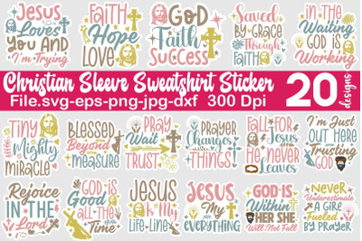 Christian Sleeve Sweatshirt Sticker SVG&2C;Christian Sleeve Sweatshirt St