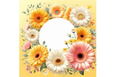 bundlleBundle of Gerbera daisy flower greeting card background for mot