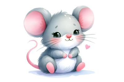 Bundle of a cute cartoon mouse