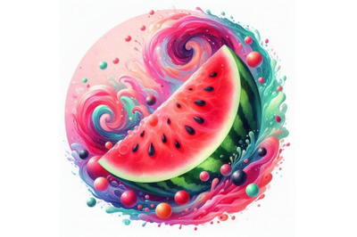 Bundle of watercolor watermelon