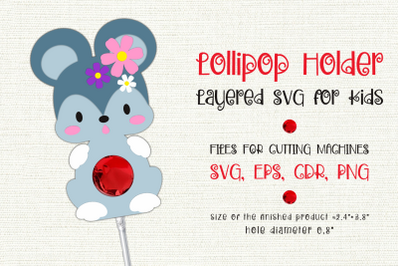 Little Mouse | Lollipop Holder | Paper Craft Template