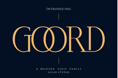 Goord - Modern Serif Font