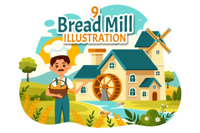 9 Bread Mill Design Illustration