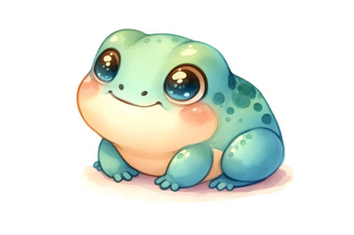 Bundle of a cute little happy frog (side view)