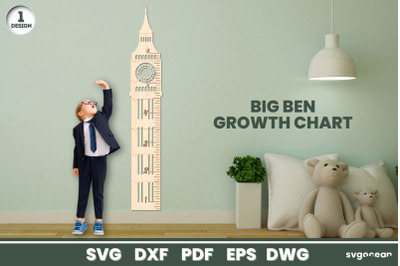 Big Ben Growth Chart Laser Cut